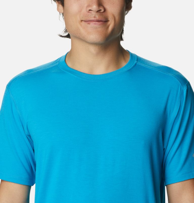 Thumbnail: Men's Endless Trail Running Tech T-Shirt, Color: Ocean Blue, image 4