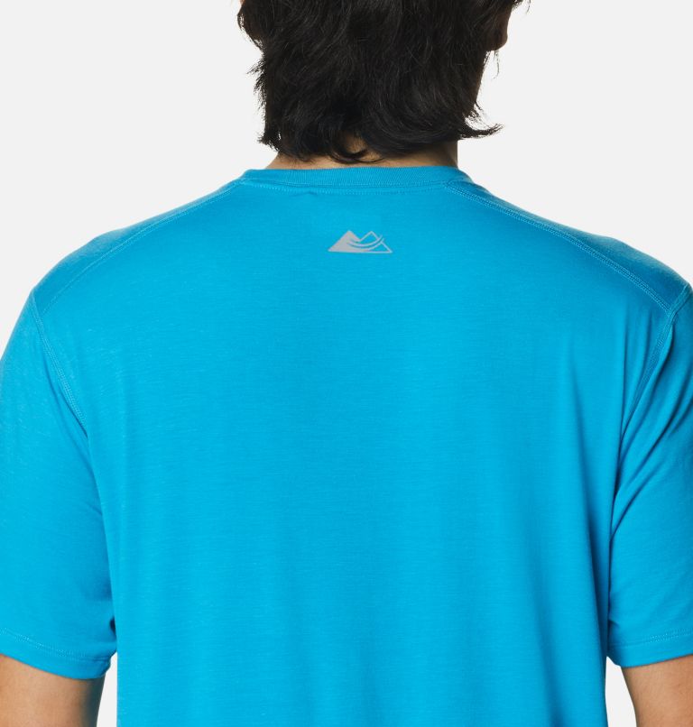 Men's Endless Trail Running Tech T-Shirt, Color: Ocean Blue, image 5