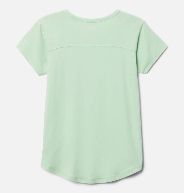 Thumbnail: Girl's Tech Trail Short Sleeve T-Shirt, Color: Key West Heather, image 2