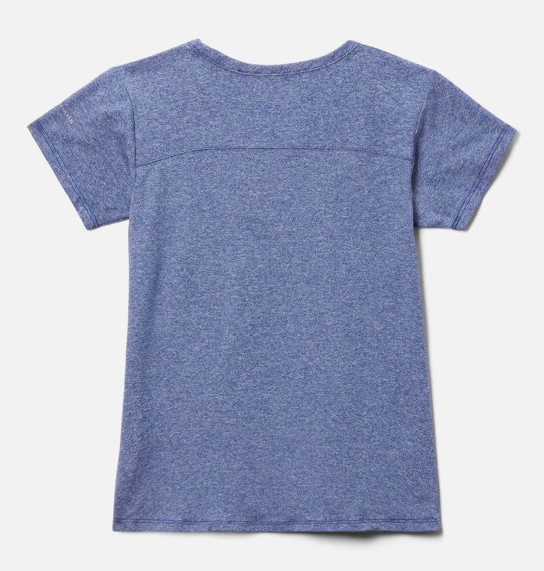 Girls' Tech Trail T-Shirt, Color: Dark Sapphire Heather, image 2