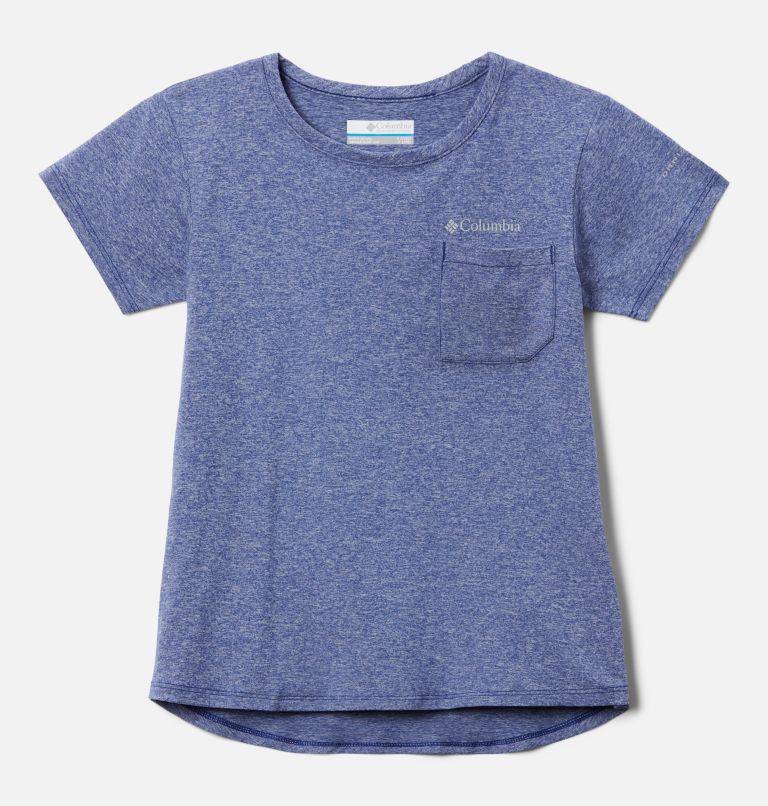 Girls' Tech Trail T-Shirt, Color: Dark Sapphire Heather, image 1