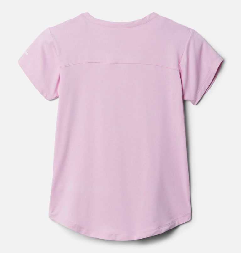 Girl's Tech Trail Short Sleeve T-Shirt, Color: Wild Rose Heather, image 2