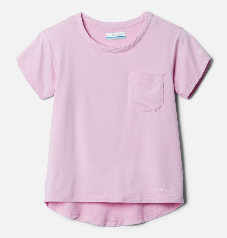 Girls' Tech Trail T-Shirt, Color: Wild Rose Heather, image 1