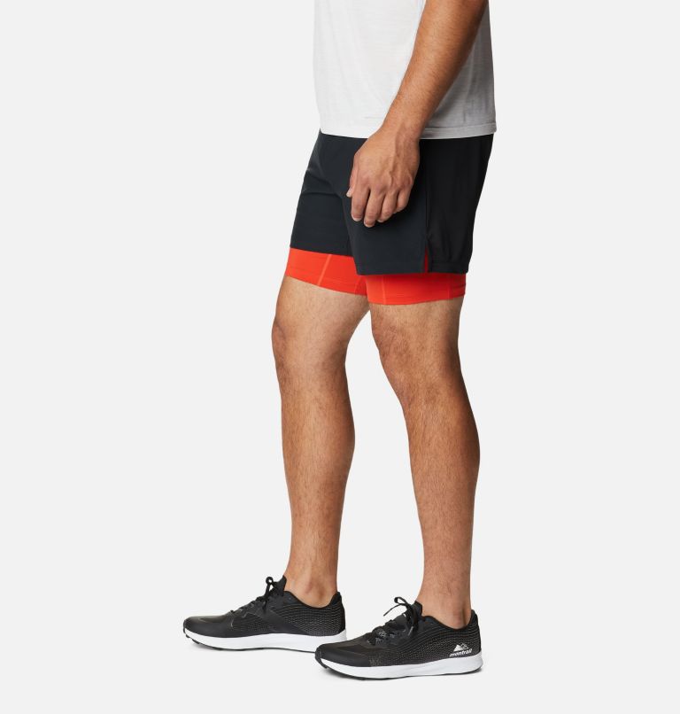 Men's Endless Trail 2-in-1 Running Shorts, Color: Black, Spicy, image 3