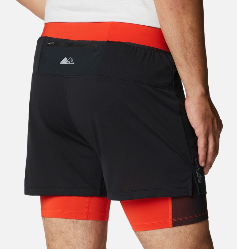 Men's Endless Trail 2-in-1 Running Shorts, Color: Black, Spicy, image 5