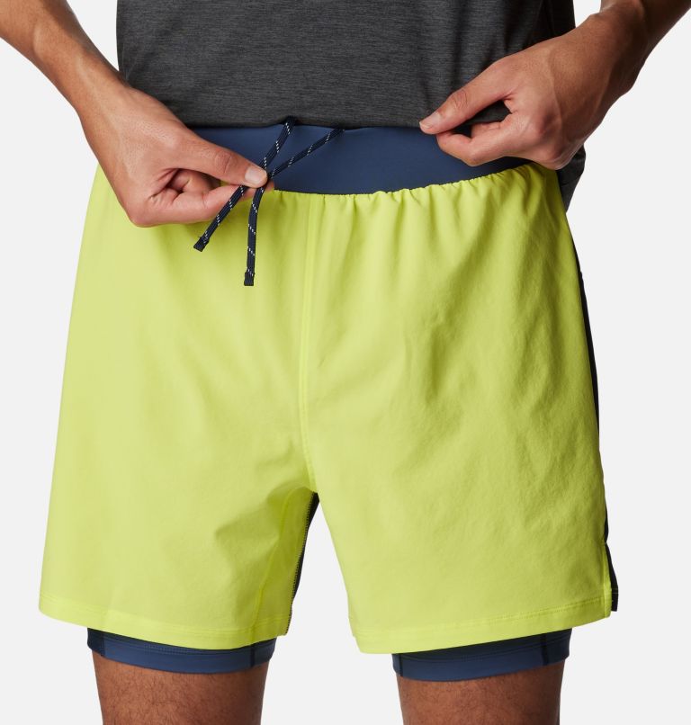Men's Endless Trail 2-In-1 Shorts, Color: Radiation, Collegiate Navy, image 4