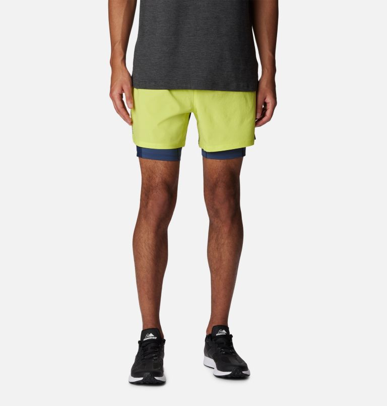 Thumbnail: Men's Endless Trail 2-In-1 Shorts, Color: Radiation, Collegiate Navy, image 1