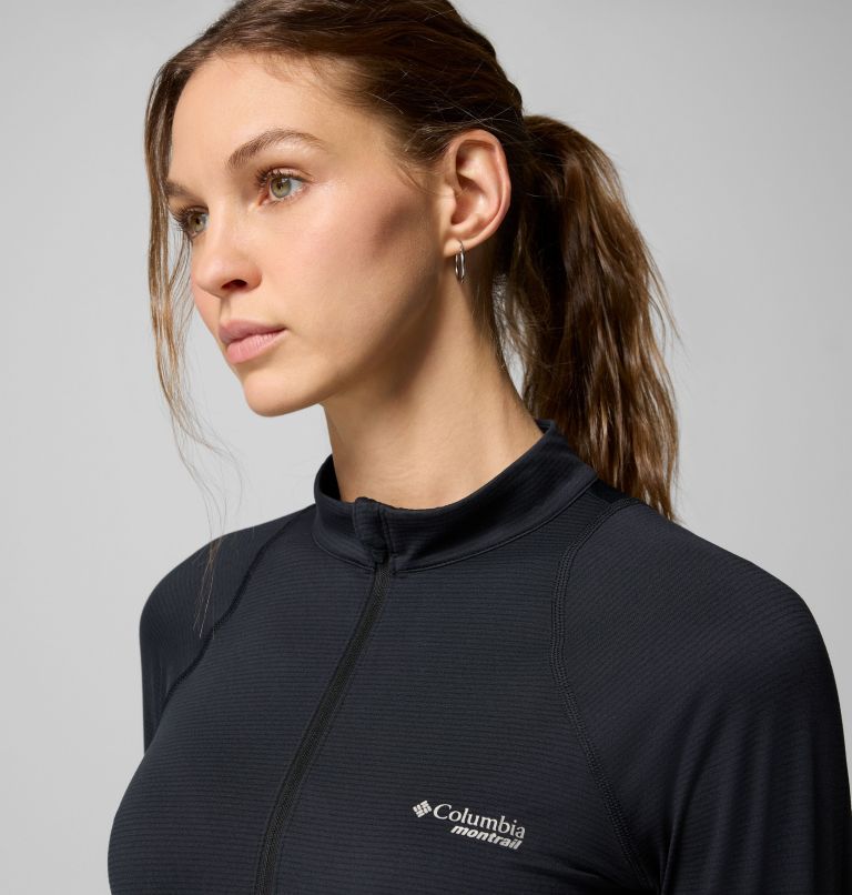 Women's Endless Trail Half Zip Mesh Long Sleeve Shirt, Color: Black, image 5