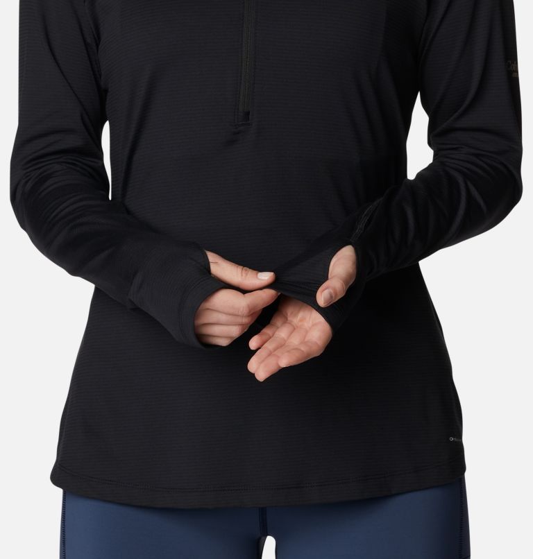 Women's Endless Trail Half Zip Mesh Long Sleeve Shirt, Color: Black, image 6
