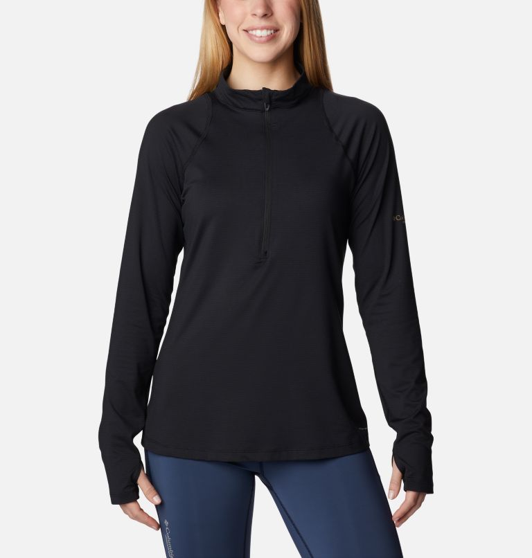 Thumbnail: Women's Endless Trail Half Zip Mesh Long Sleeve Shirt, Color: Black, image 1