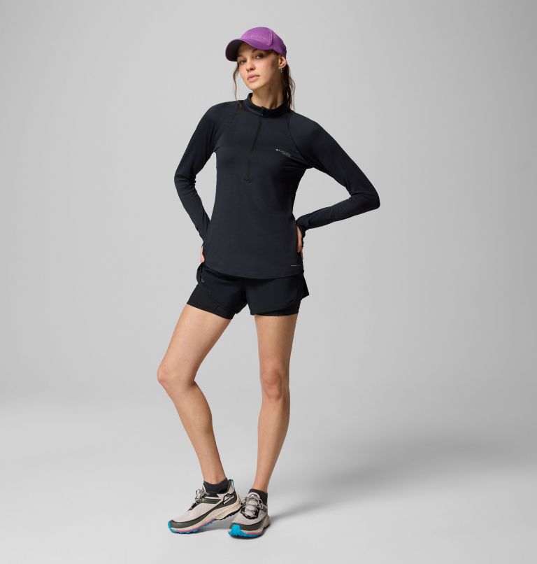Women's Endless Trail Half Zip Mesh Long Sleeve Shirt, Color: Black, image 2