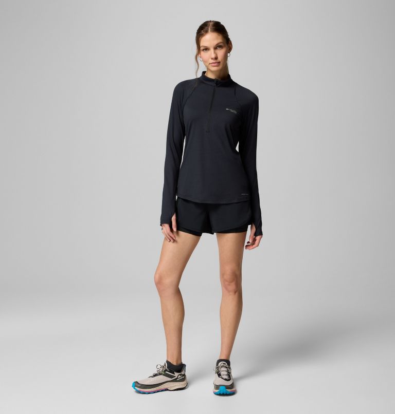 Women's Endless Trail Half Zip Mesh Long Sleeve Shirt, Color: Black, image 7