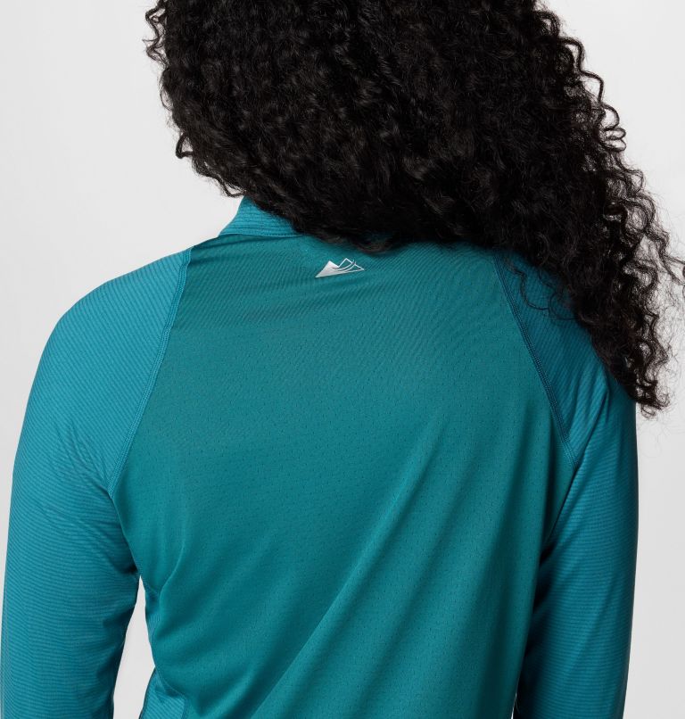 Women's Endless Trail Half Zip Mesh Long Sleeve Shirt, Color: River Blue, image 5