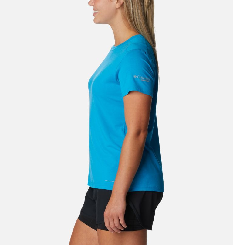 Women's Endless Trail Running Tech T-Shirt, Color: Ocean Blue, image 3