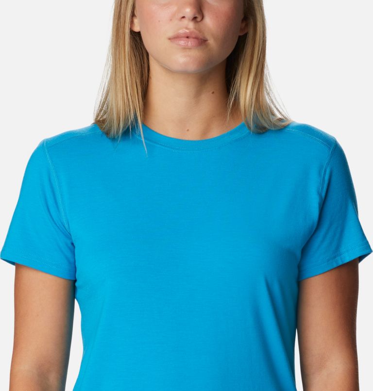 Women's Endless Trail Running Tech T-Shirt, Color: Ocean Blue, image 4