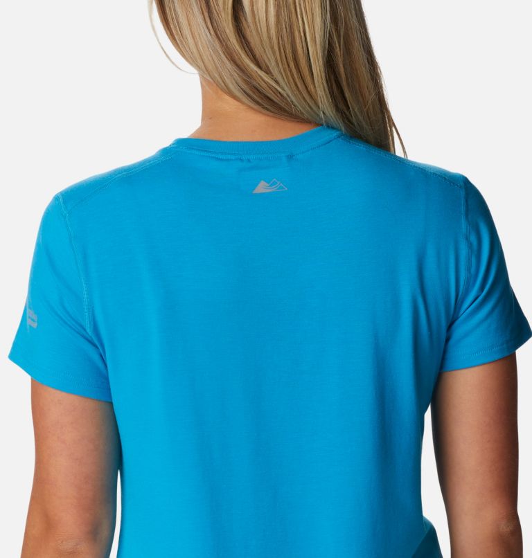 Women's Endless Trail Running Tech T-Shirt, Color: Ocean Blue, image 5