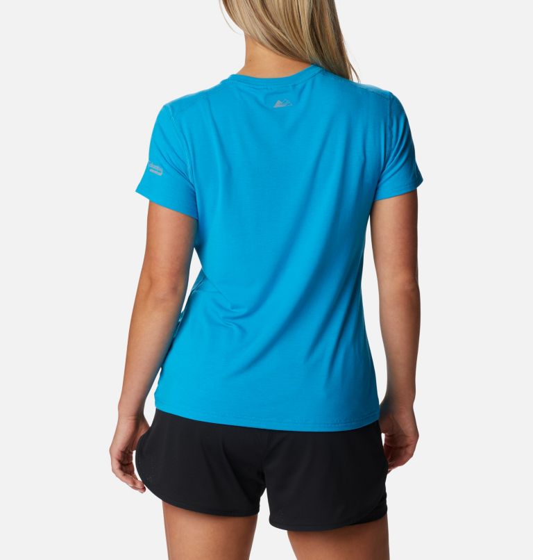 Women's Endless Trail Running Technical T-Shirt, Color: Ocean Blue, image 2