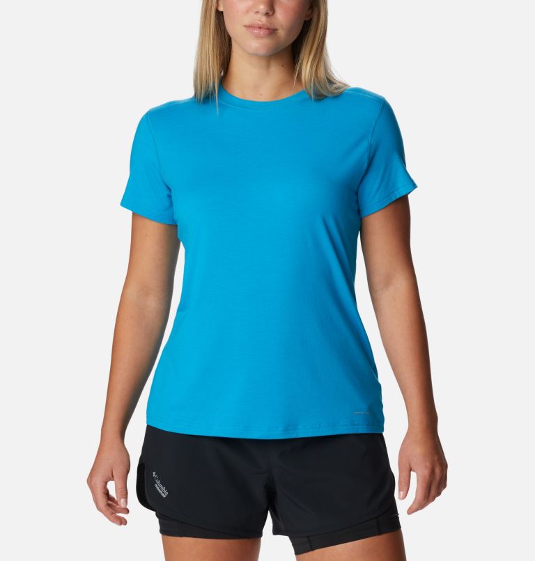 Women's Endless Trail Running Tech T-Shirt, Color: Ocean Blue, image 1