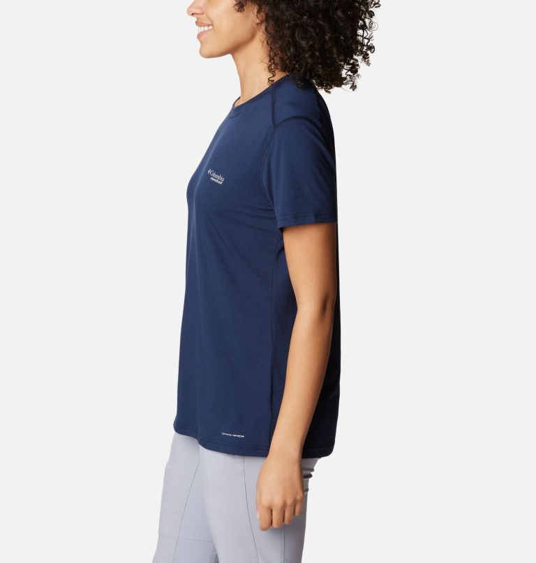 Thumbnail: Women's Endless Trail Running Tech T-Shirt, Color: Collegiate Navy, image 3
