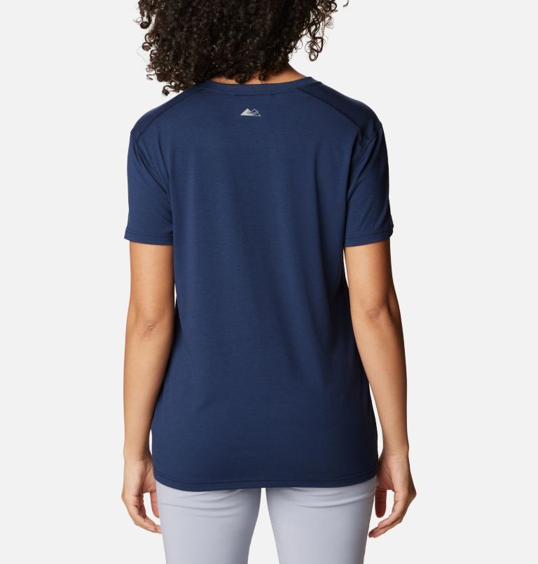 Thumbnail: Women's Endless Trail Running Tech T-Shirt, Color: Collegiate Navy, image 2