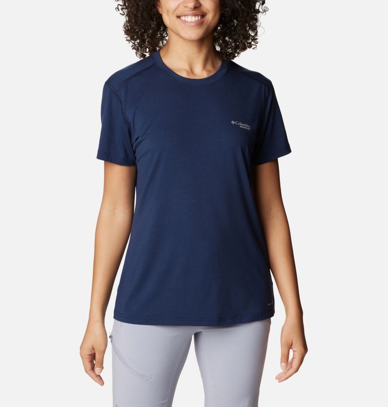 Women's Endless Trail Running Tech T-Shirt, Color: Collegiate Navy, image 1