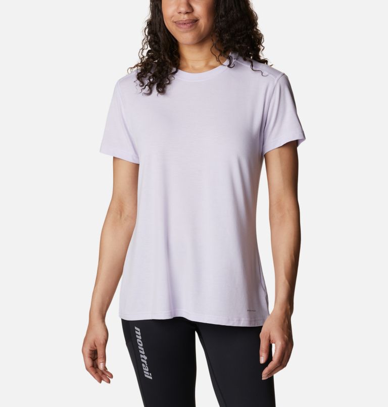 Women's Endless Trail Running Tech T-Shirt, Color: Purple Tint, image 1