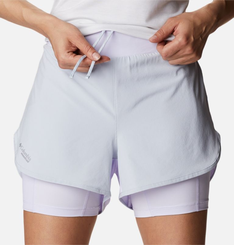 Thumbnail: Women's Endless Trail 2-in-1 Shorts, Color: Cirrus Grey, Purple Tint, image 4