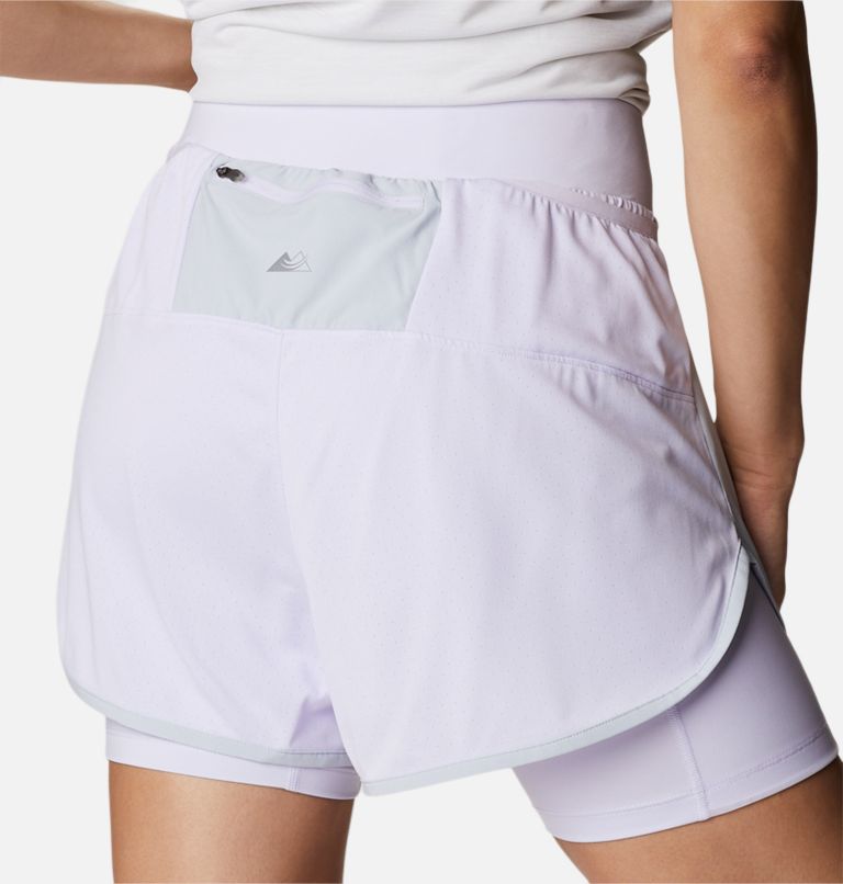 Women's Endless Trail 2-in-1 Shorts, Color: Cirrus Grey, Purple Tint, image 5