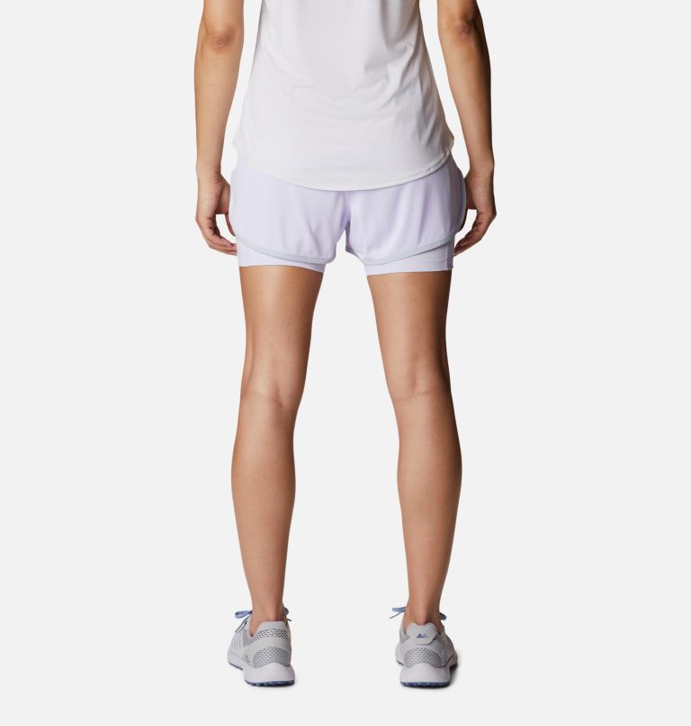 W Endless Trail 2n1 Short, Color: Cirrus Grey, Purple Tint, image 2