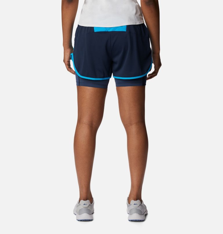 Shorts Endless Trail 2-in-1 Running para mujer, Color: Ocean Blue, Collegiate Navy, image 2