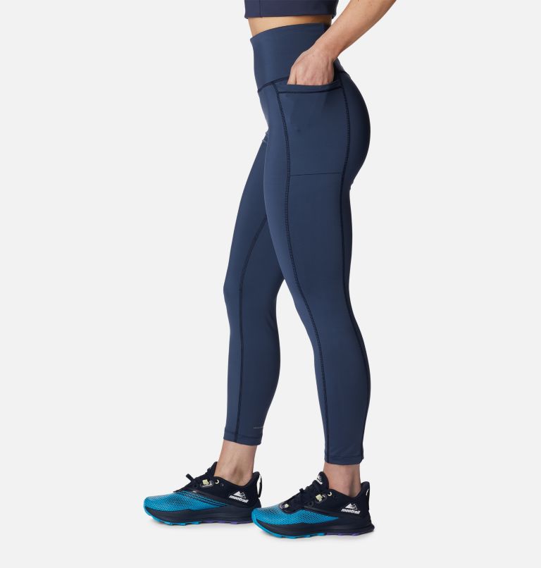 Women's Endless Trail Running 7/8 Tights, Color: Collegiate Navy, image 3