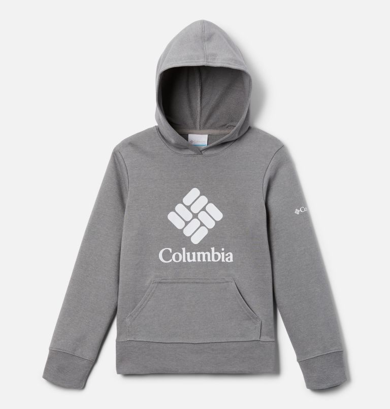 Girls' Columbia Trek French Terry Hoodie, Color: Light Grey Heather, image 1