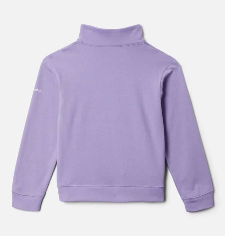 Girls' Columbia Trek French Terry Half Zip Pullover, Color: Frosted Purple, image 2