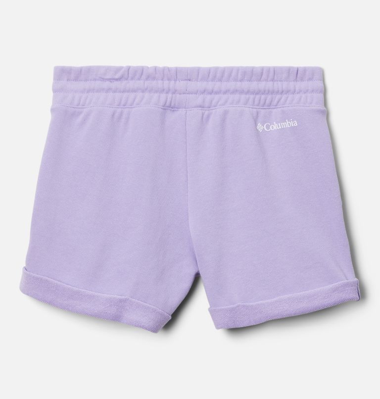 Thumbnail: Girls' Columbia Trek French Terry Shorts, Color: Frosted Purple, image 2