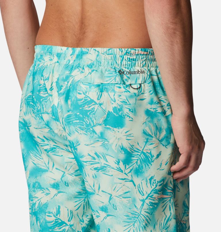 Men's Summertide Stretch Printed Shorts, Color: Ice Green Sketchy Paradise, image 5