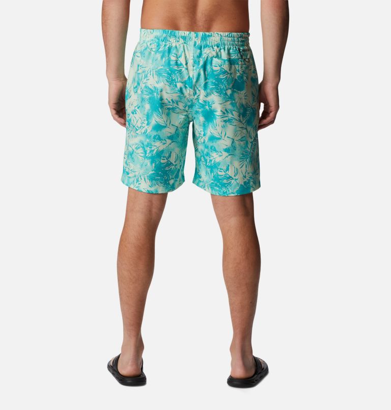 Men's Summertide Stretch Printed Shorts, Color: Ice Green Sketchy Paradise, image 2