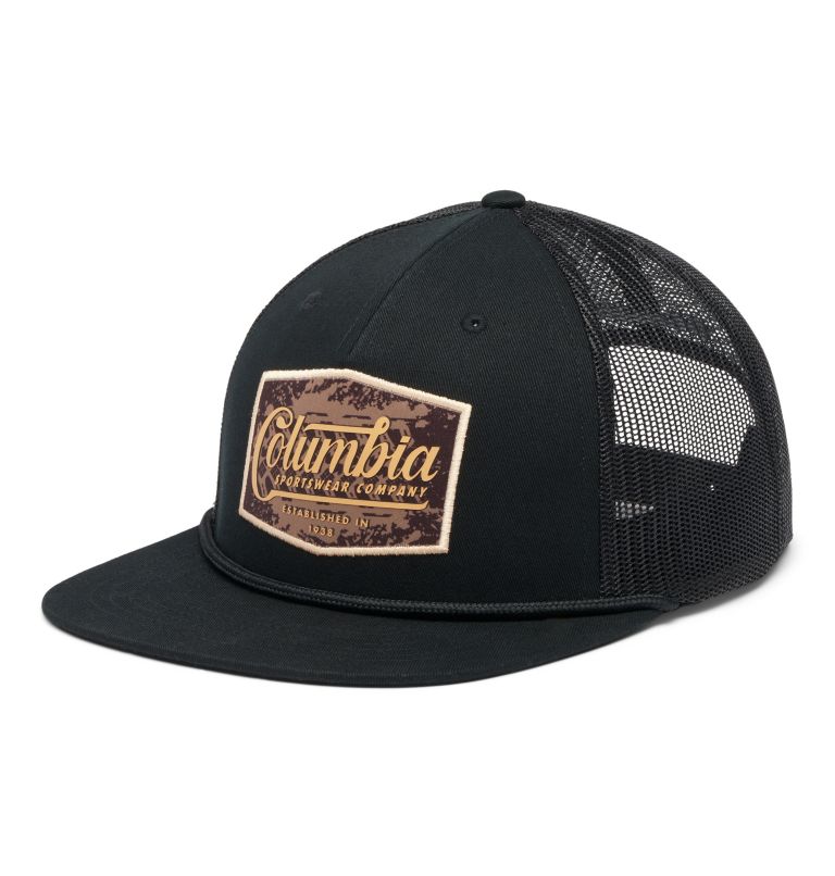 Columbia Flat Brim Snapback Cap, Color: Black, Landroamer, image 1