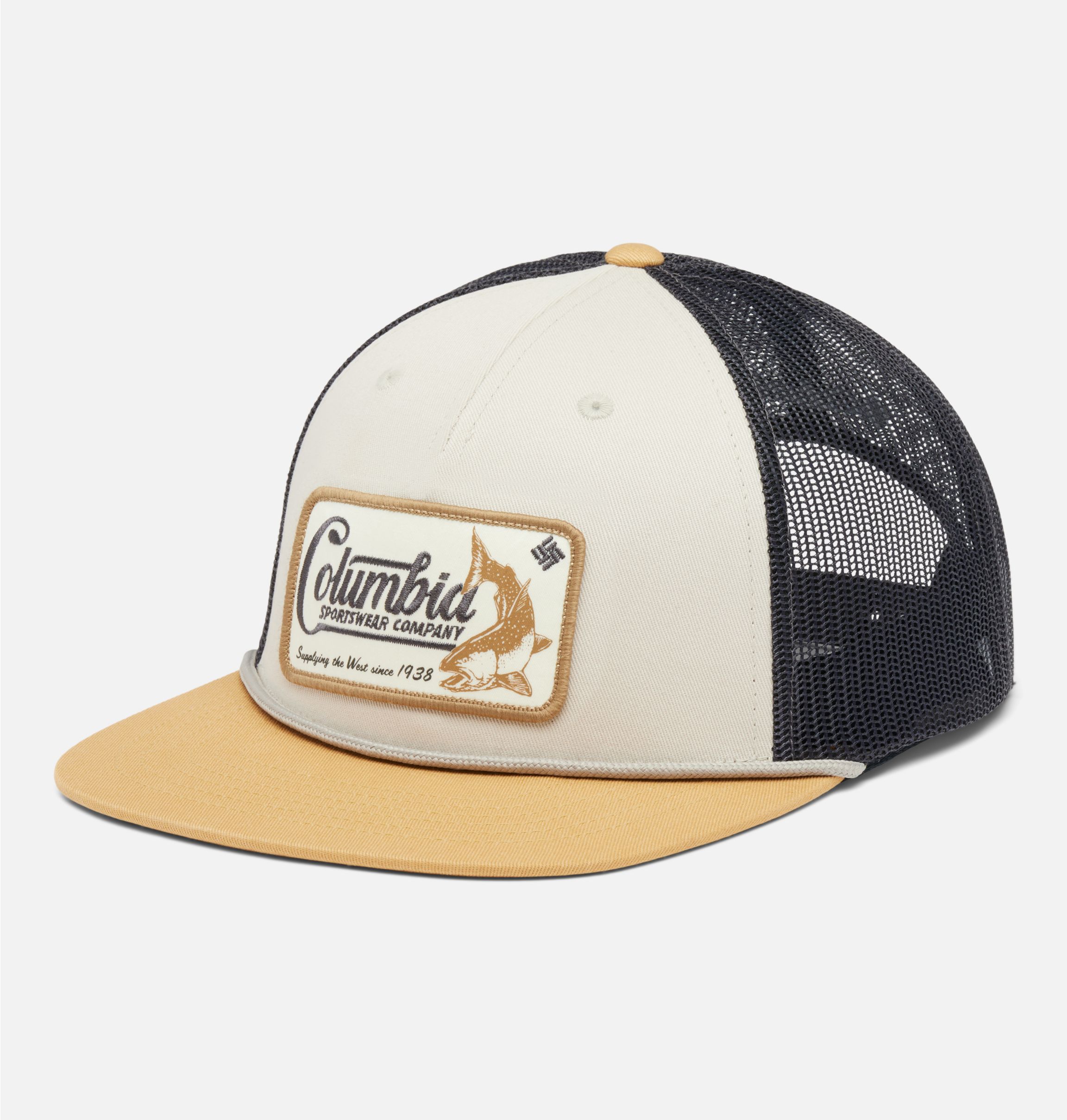 Columbia Flat Brim Snapback Cap Dark Stone/ Light Camel/ Shark