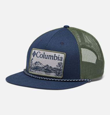 Unisex Columbia Flat Brim Snap Back Cap, Color: Collegiate Navy, Stone Green, Lakeside, image 1