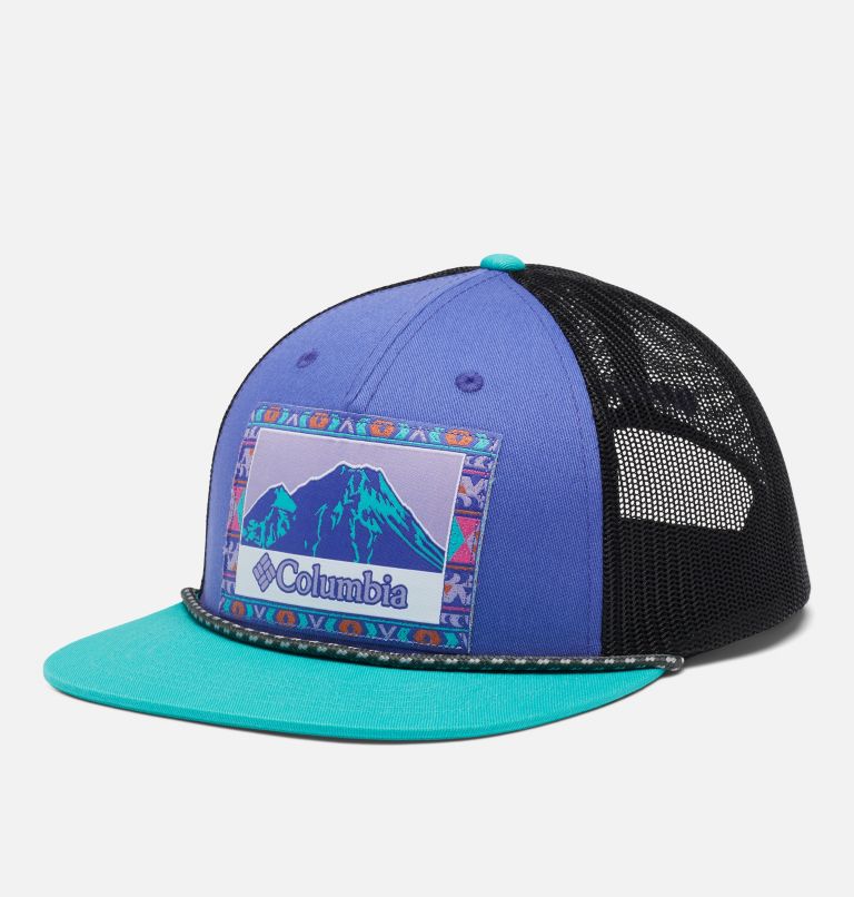 Columbia Flat Brim Snap Back | 546 | O/S, Color: Purple Lotus, Black, Bordered Beauty, image 1