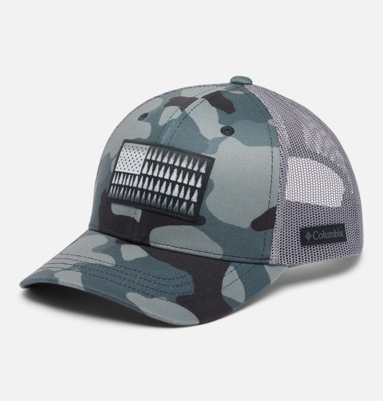 Kids' Columbia Tree Flag Snapback Hat, Color: Black Mod Camo, City Grey, image 1