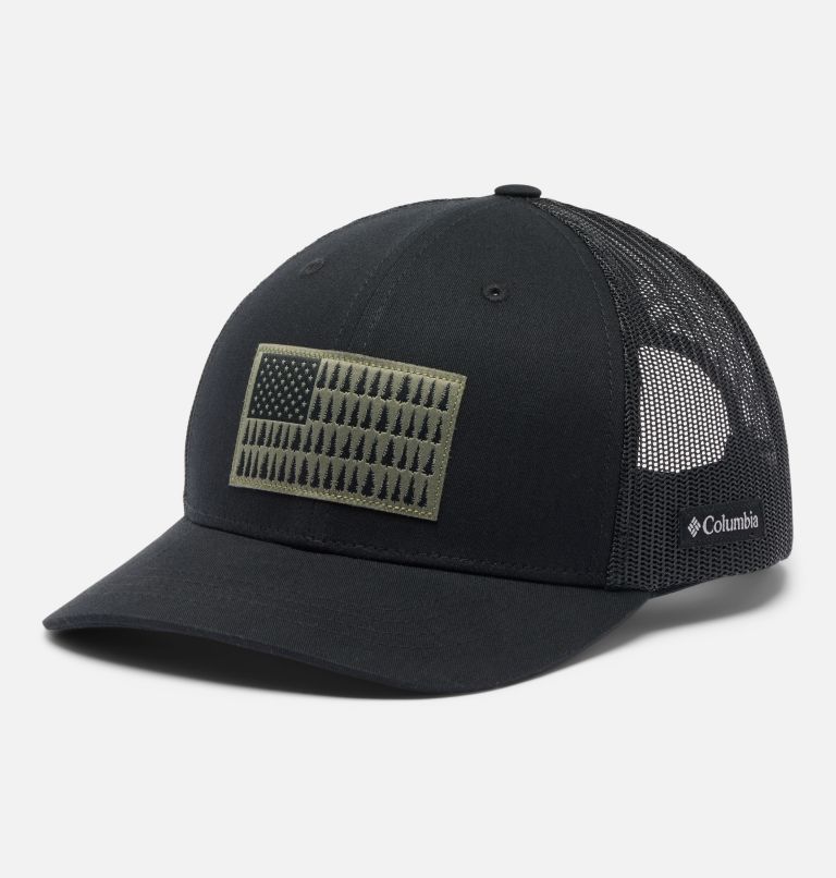 Kids' Columbia Tree Flag Snapback Hat, Color: Black, image 1