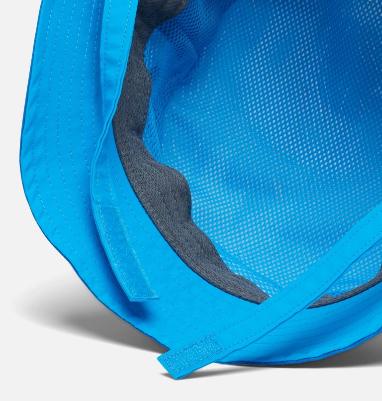 Youth Columbia Bucket Hat, Color: Compass Blue Topo Palms, Bright Indigo, image 3