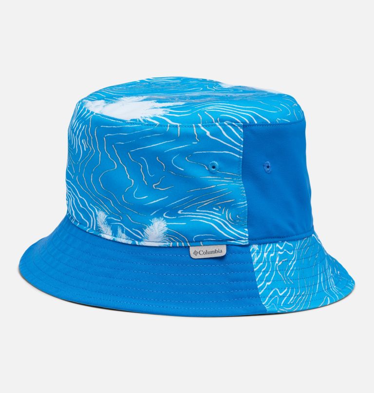 Columbia Kids Bucket Hat in Compass Blue topo palms/ Bright Indigo