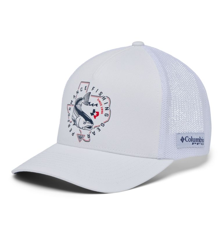PFG Statetriot Mesh Ball Cap, Color: White, Collegiate Navy, PFG Pride Texas, image 1