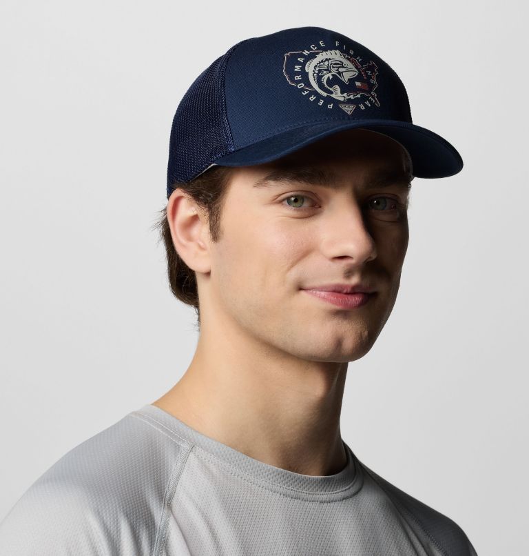 PFG Statetriot Mesh Ball Cap, Color: Collegiate Navy, PFG Pride USA, image 2