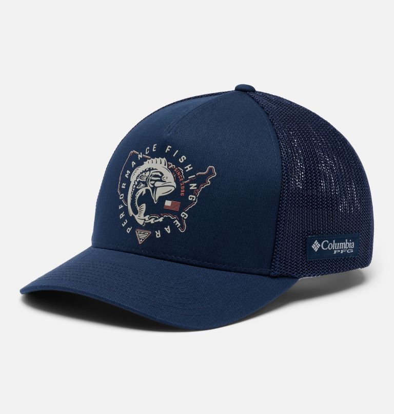 PFG Statetriot Mesh Ball Cap, Color: Collegiate Navy, PFG Pride USA, image 1