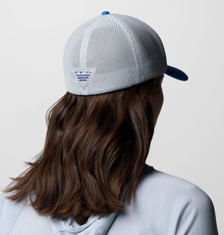 PFG Statetriot Mesh Ball Cap, Color: Vivid Blue, Cool Grey, PFG Pride Florida, image 5