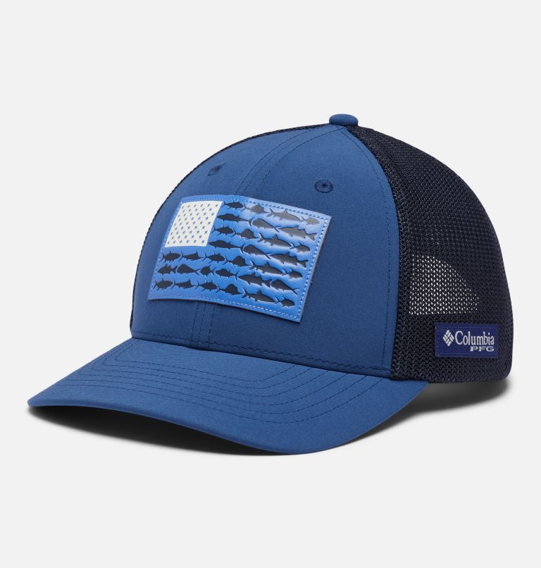 PFG Fish Flag 110 Snap Back | 469 | O/S, Color: Carbon, Collegiate Navy, image 1