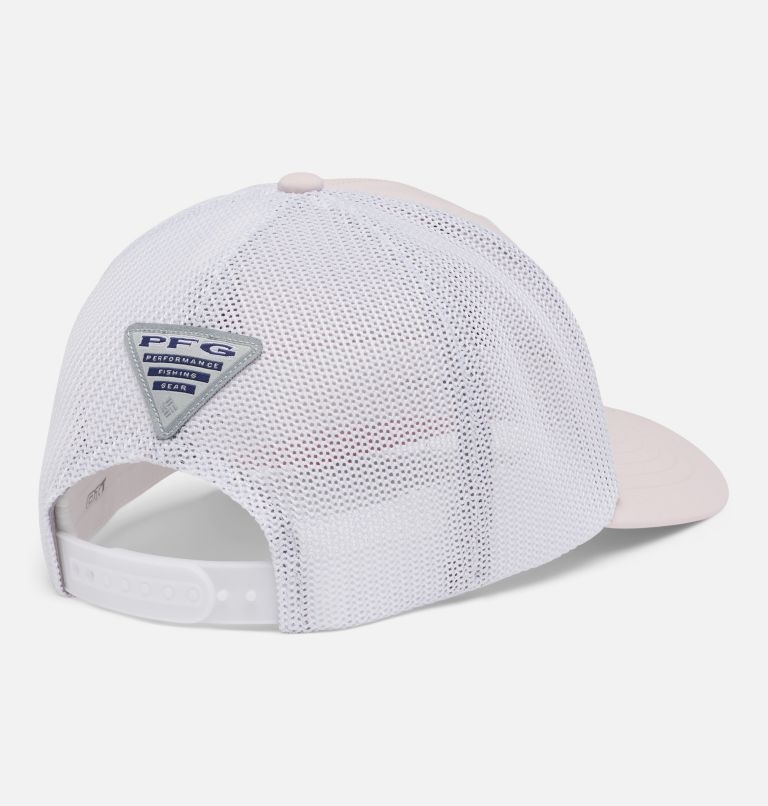PFG Fish Flag 110 Snap Back | 608 | O/S, Color: Satin Pink, White, image 2
